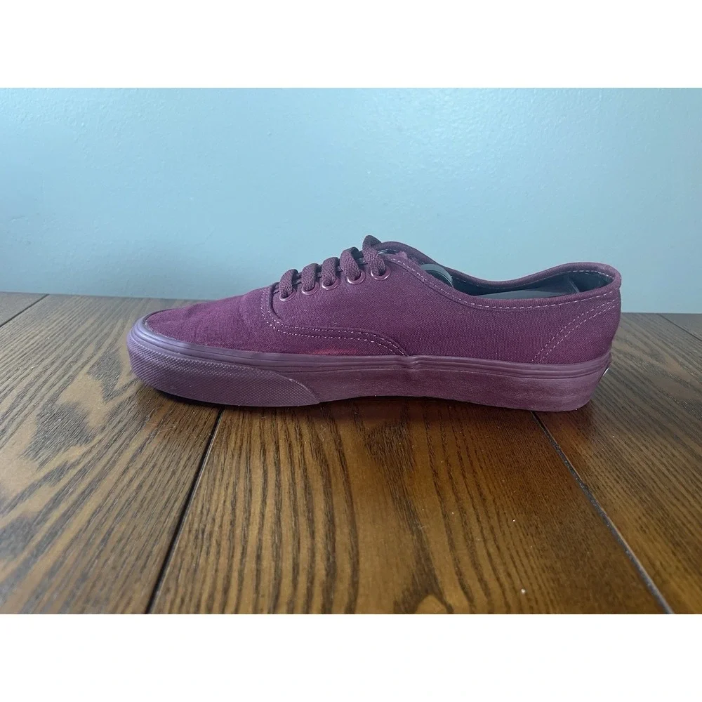 Vans Unisex Men's 6.5 Women's 8 Maroon Authentic Low Top Red Skate Shoe
